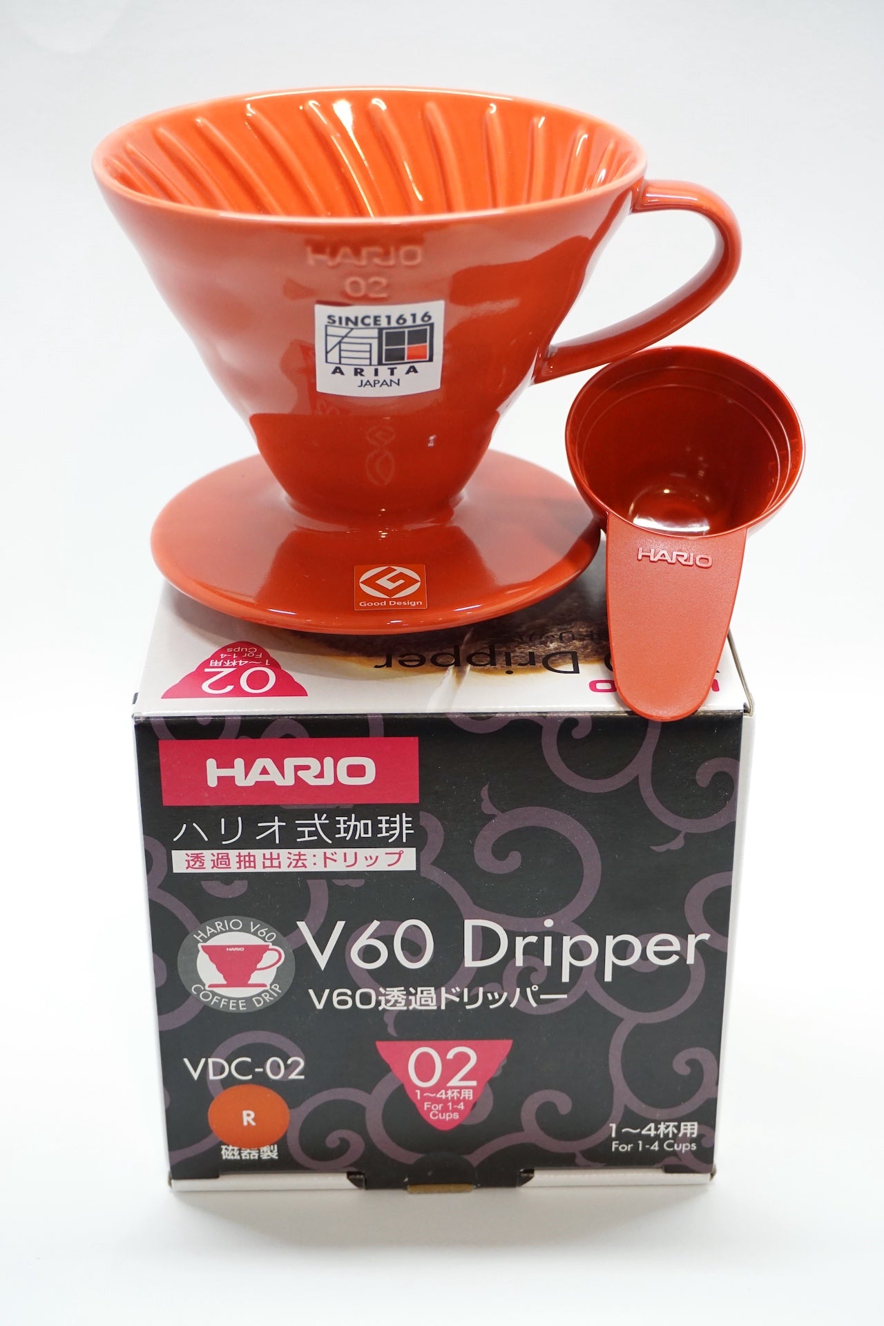 Hario Handfilter V60 Keramik 02 Rot - Beans Café & Rösterei 